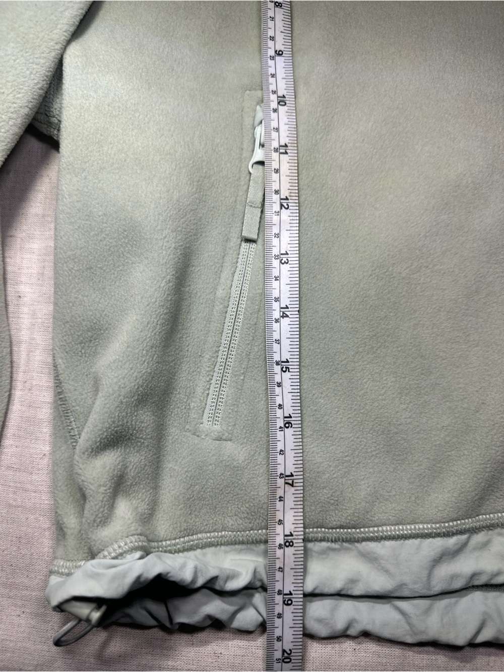 Aritzia TNA SnoDay Polar Ridge Zip-Up Light Green Women's Crop Fleece Jacket S - Picture 8 of 8